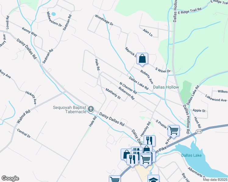 map of restaurants, bars, coffee shops, grocery stores, and more near 1519 Matherly Street in Hamilton County