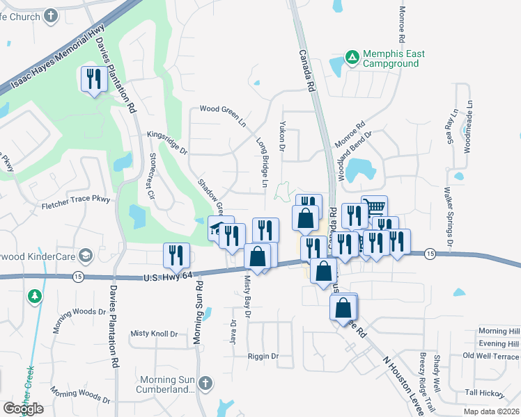 map of restaurants, bars, coffee shops, grocery stores, and more near 9744 Kingsbridge Cove in Lakeland