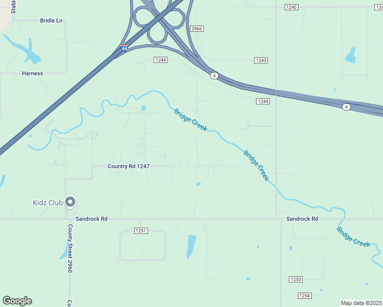 map of restaurants, bars, coffee shops, grocery stores, and more near 2258 County Road 1247 in Blanchard