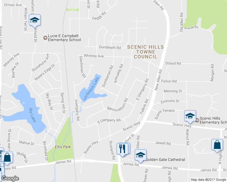 map of restaurants, bars, coffee shops, grocery stores, and more near 2998 Dumbarton Road in Memphis