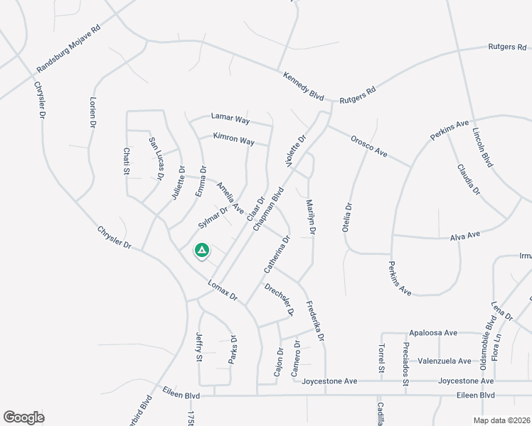 map of restaurants, bars, coffee shops, grocery stores, and more near Chapman Boulevard in California City