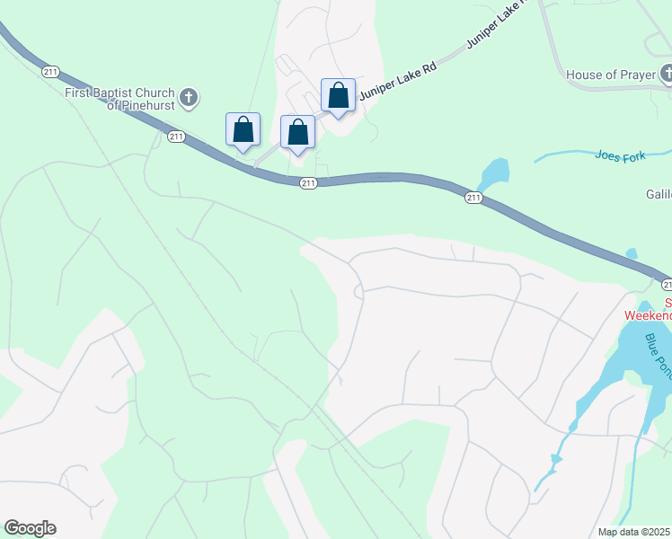 map of restaurants, bars, coffee shops, grocery stores, and more near 35 P2016 in Pinehurst