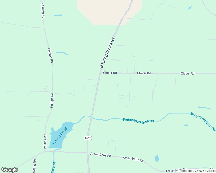 map of restaurants, bars, coffee shops, grocery stores, and more near 1134 North Spring Branch Road in Dunn