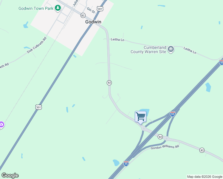 map of restaurants, bars, coffee shops, grocery stores, and more near 8390 Godwin-Falcon Road in Godwin