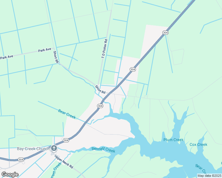 map of restaurants, bars, coffee shops, grocery stores, and more near North Carolina 304 in Bayboro