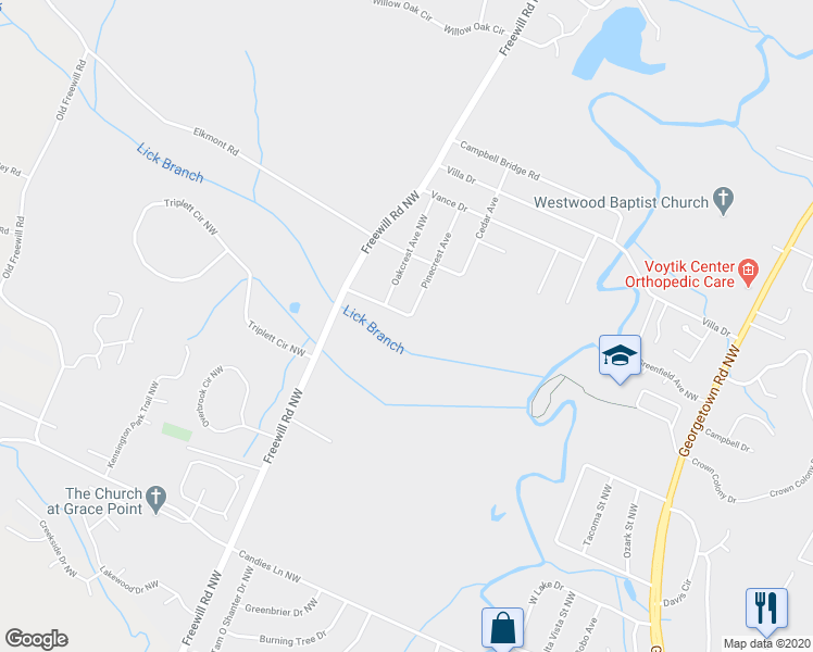 map of restaurants, bars, coffee shops, grocery stores, and more near 3095 Brookside Drive Northwest in Cleveland
