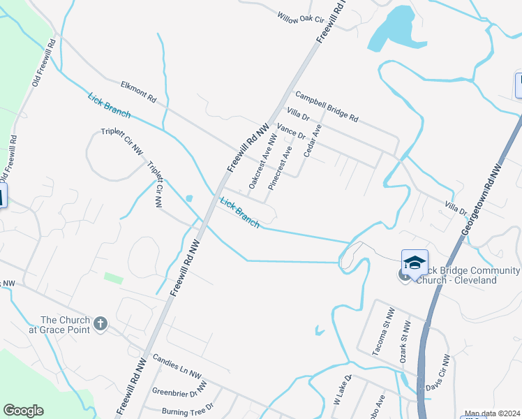 map of restaurants, bars, coffee shops, grocery stores, and more near 3095 Brookside Drive Northwest in Cleveland