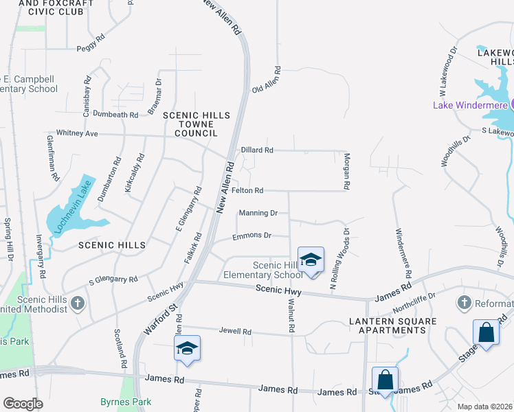 map of restaurants, bars, coffee shops, grocery stores, and more near 3337 Manning Drive in Memphis