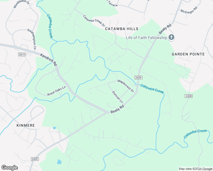 map of restaurants, bars, coffee shops, grocery stores, and more near 4901 Duncan Lane in Gastonia