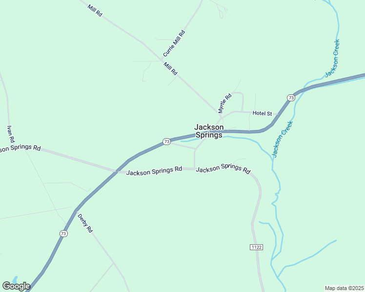 map of restaurants, bars, coffee shops, grocery stores, and more near Watts Sr Drive in Jackson Springs