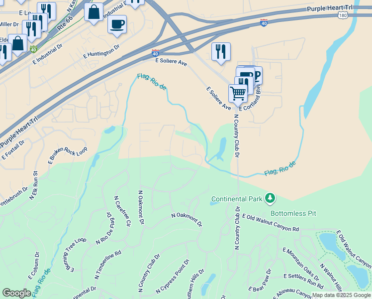 map of restaurants, bars, coffee shops, grocery stores, and more near 3164 North Meadow Brook Drive in Flagstaff