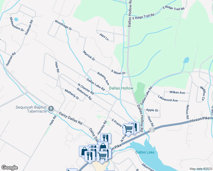 map of restaurants, bars, coffee shops, grocery stores, and more near 1614 Roberts Avenue in Hamilton County