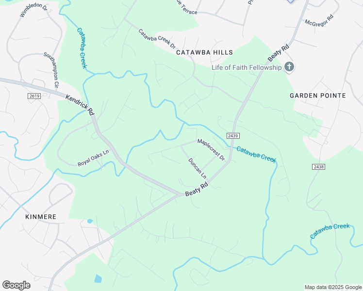 map of restaurants, bars, coffee shops, grocery stores, and more near 4801 Maplecrest Drive in Gastonia