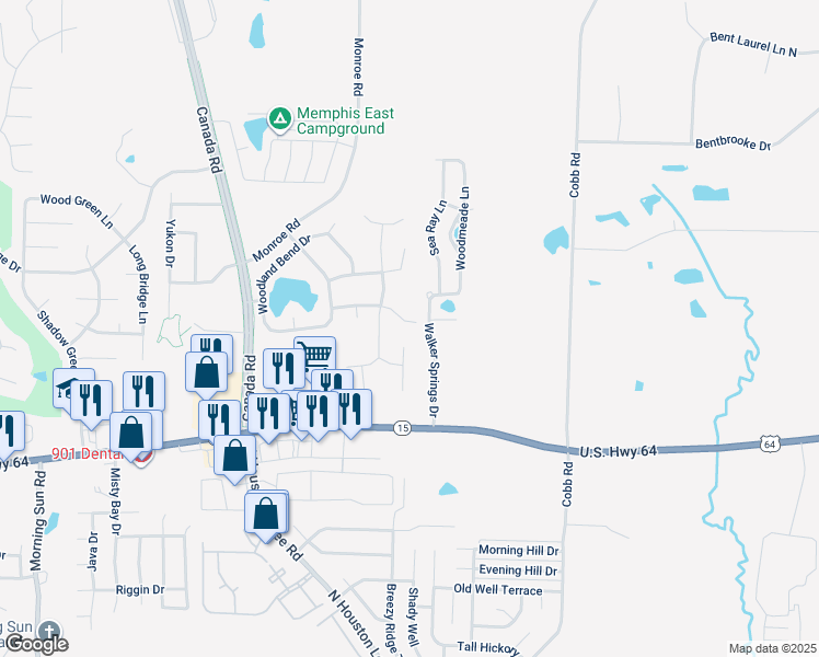 map of restaurants, bars, coffee shops, grocery stores, and more near 10085 Woodland Grove Drive in Lakeland