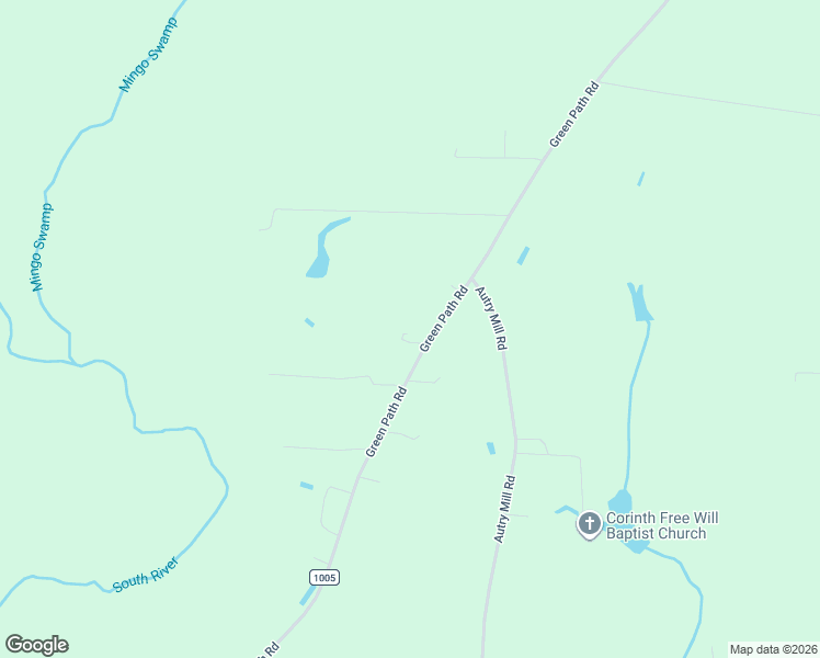 map of restaurants, bars, coffee shops, grocery stores, and more near 1925 Green Path Road in Dunn