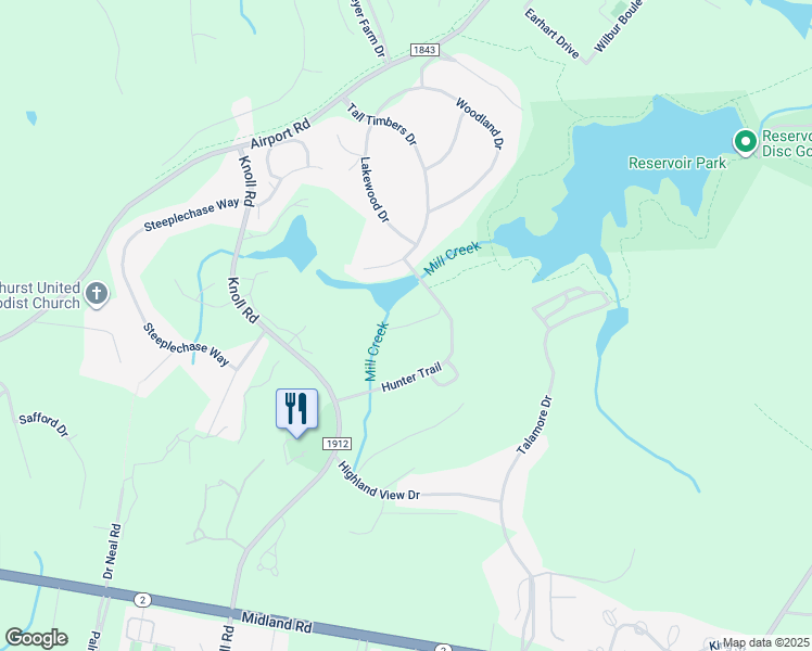 map of restaurants, bars, coffee shops, grocery stores, and more near Edgewater Place in Pinehurst