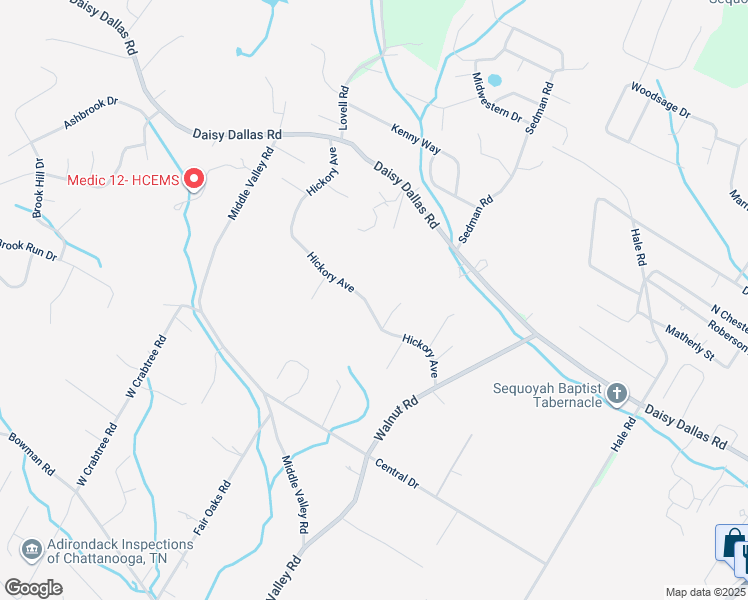 map of restaurants, bars, coffee shops, grocery stores, and more near 1017 Hickory Avenue in Middle Valley