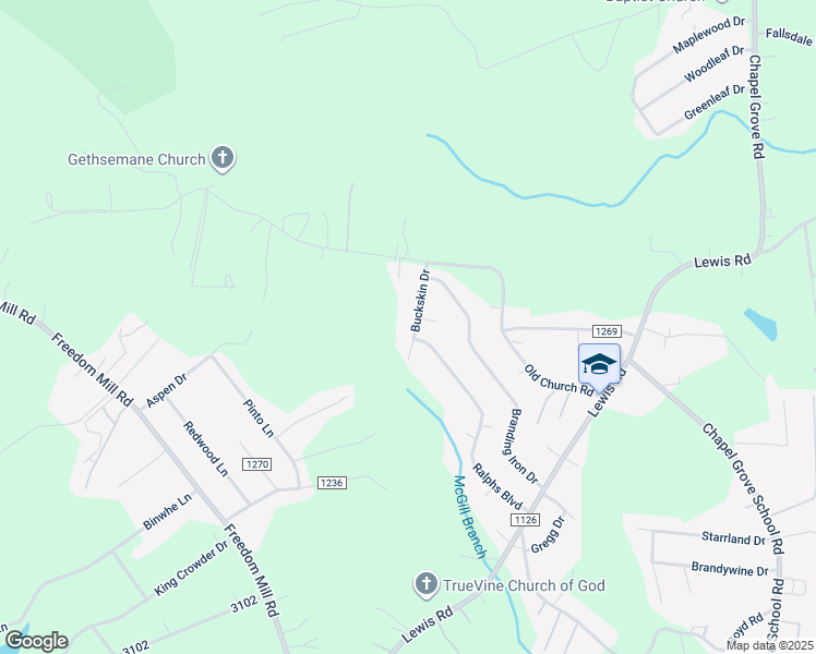 map of restaurants, bars, coffee shops, grocery stores, and more near 304 Buckskin Drive in Gastonia