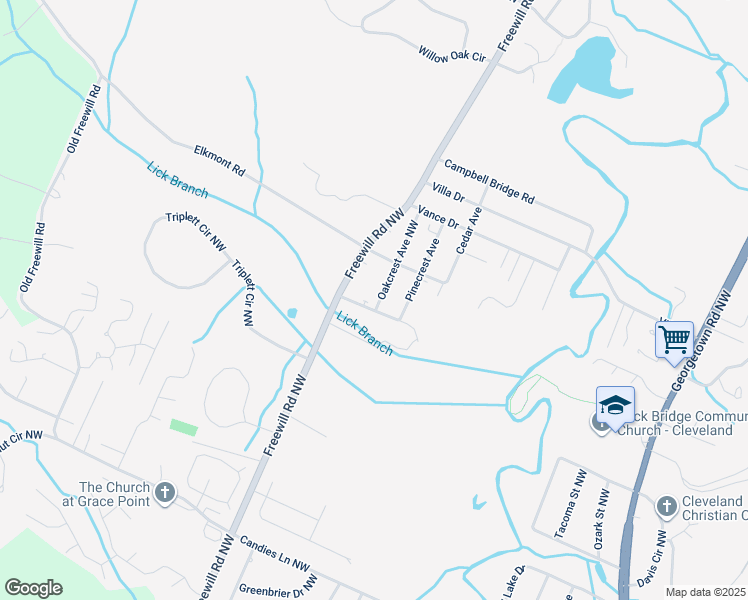 map of restaurants, bars, coffee shops, grocery stores, and more near 3210 Brookside Drive Northwest in Cleveland