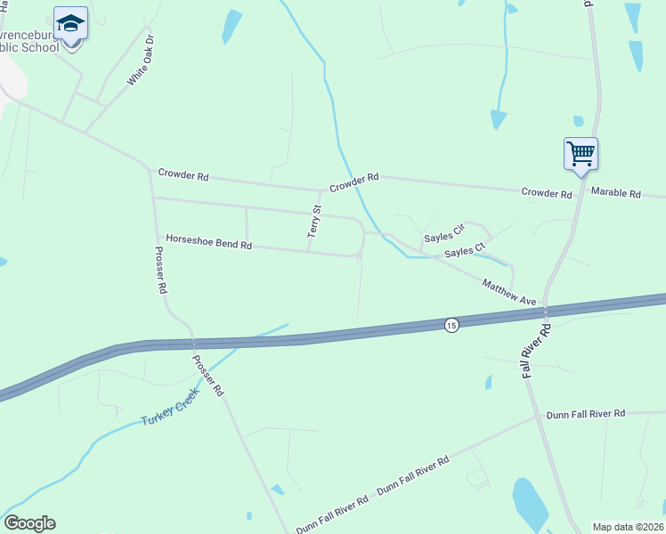 map of restaurants, bars, coffee shops, grocery stores, and more near 5 Garland Drive in Leoma