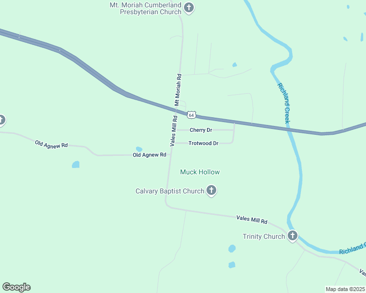 map of restaurants, bars, coffee shops, grocery stores, and more near 2227 Trotwood Drive in Pulaski