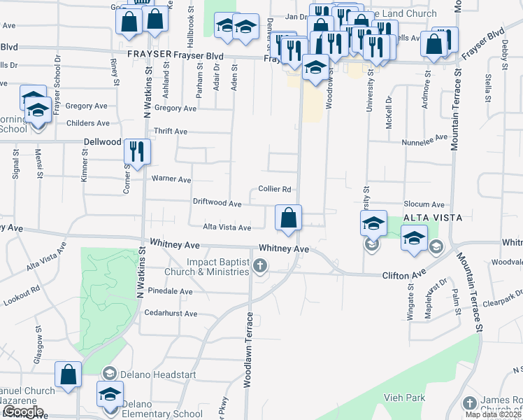 map of restaurants, bars, coffee shops, grocery stores, and more near 3068 Selinda Cove in Memphis