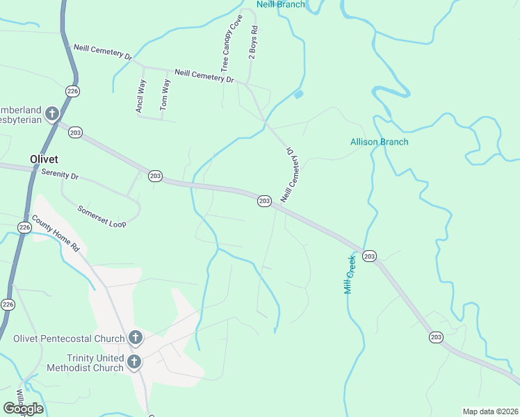 map of restaurants, bars, coffee shops, grocery stores, and more near 800 Tennessee 203 in Savannah