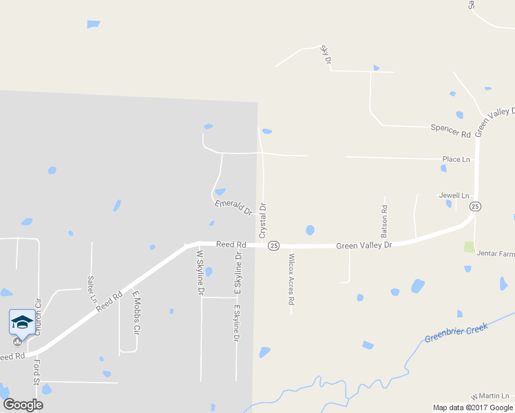 map of restaurants, bars, coffee shops, grocery stores, and more near 15 Crystal Drive in Greenbrier