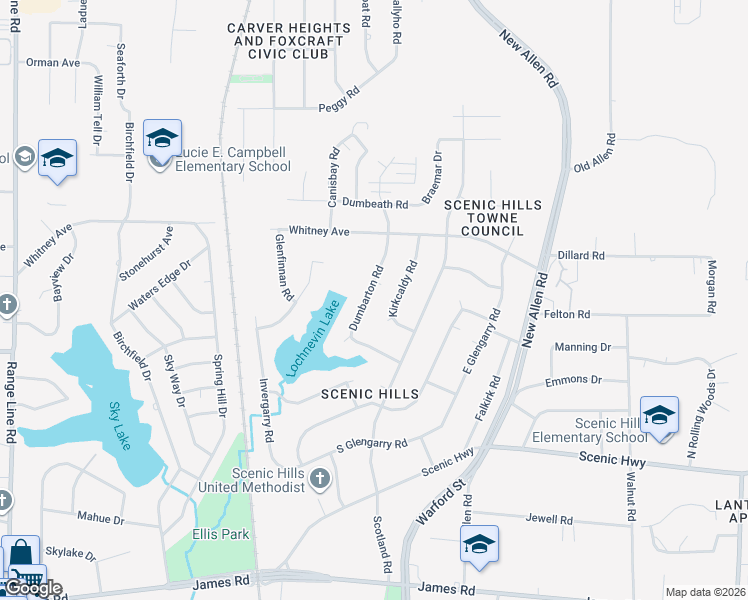 map of restaurants, bars, coffee shops, grocery stores, and more near 3075 Kirkcaldy Road in Memphis