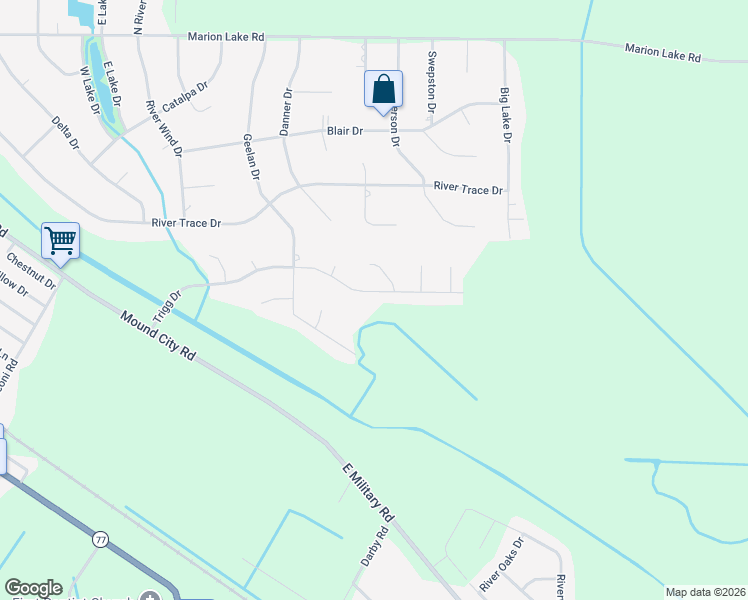 map of restaurants, bars, coffee shops, grocery stores, and more near 328 Trigg Drive in Marion