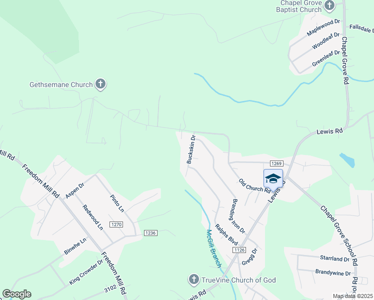 map of restaurants, bars, coffee shops, grocery stores, and more near 304 Buckskin Drive in Gastonia