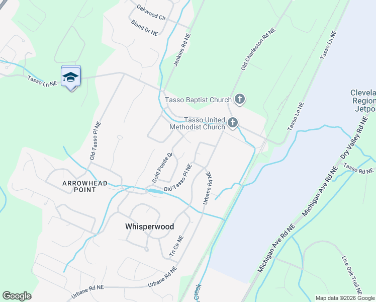 map of restaurants, bars, coffee shops, grocery stores, and more near 910 Cloudview Place Northeast in Cleveland