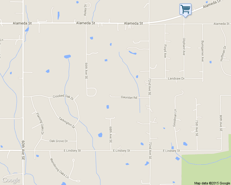 map of restaurants, bars, coffee shops, grocery stores, and more near 6800 Gauntlet Rd in Norman