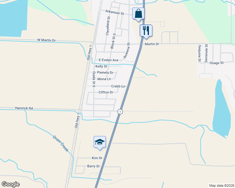 map of restaurants, bars, coffee shops, grocery stores, and more near 1201 South Falls Boulevard in Wynne