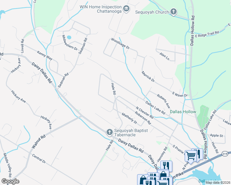 map of restaurants, bars, coffee shops, grocery stores, and more near 8976 Hale Road in Hamilton County