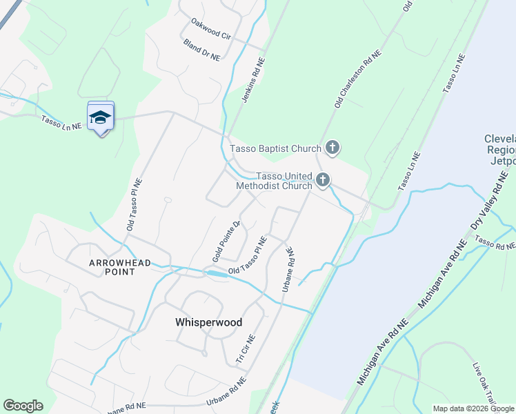 map of restaurants, bars, coffee shops, grocery stores, and more near 910 Cloudview Place Northeast in Cleveland