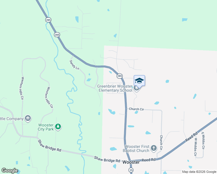 map of restaurants, bars, coffee shops, grocery stores, and more near 63 Robinson Road in Greenbrier
