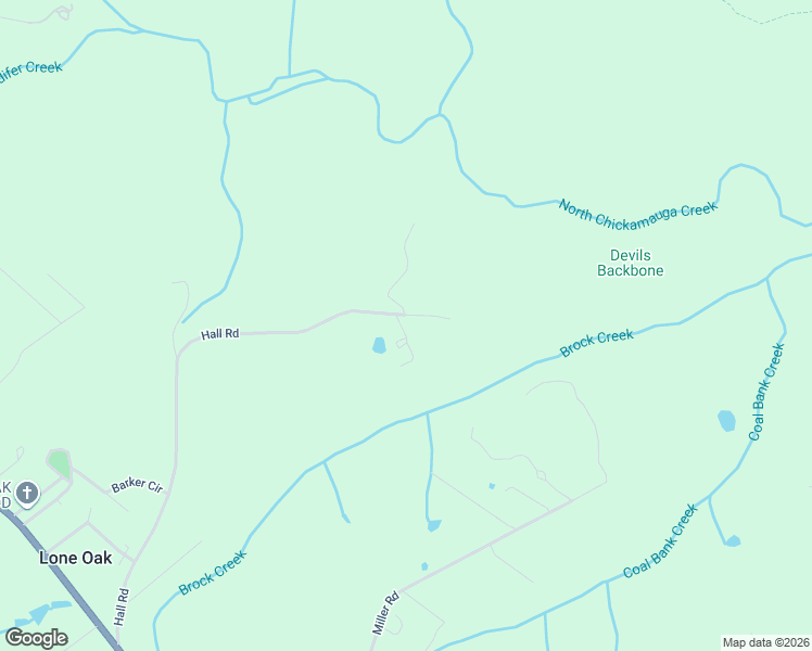 map of restaurants, bars, coffee shops, grocery stores, and more near 1228 Hall Road in Signal Mountain