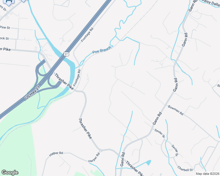 map of restaurants, bars, coffee shops, grocery stores, and more near 370 Ashley Drive in Soddy-Daisy