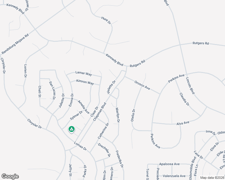 map of restaurants, bars, coffee shops, grocery stores, and more near Chapman Boulevard in California City