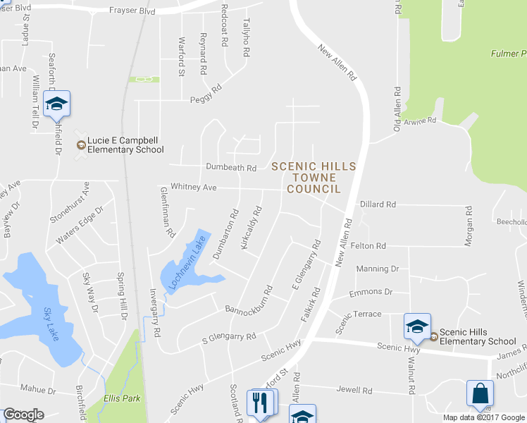 map of restaurants, bars, coffee shops, grocery stores, and more near 3132 Kirkcaldy Road in Memphis