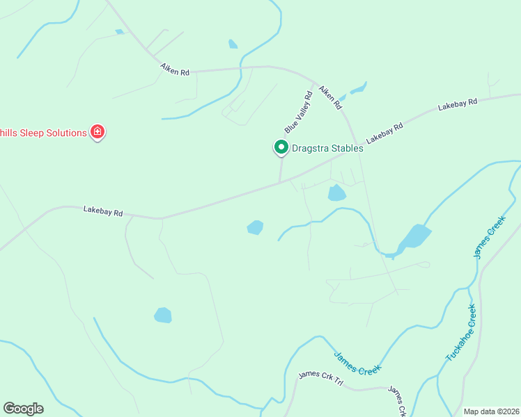 map of restaurants, bars, coffee shops, grocery stores, and more near 2303 Lakebay Road in Vass