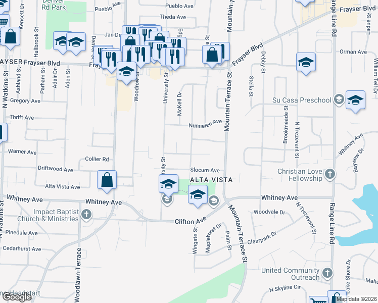 map of restaurants, bars, coffee shops, grocery stores, and more near 3125 Boone Street in Memphis