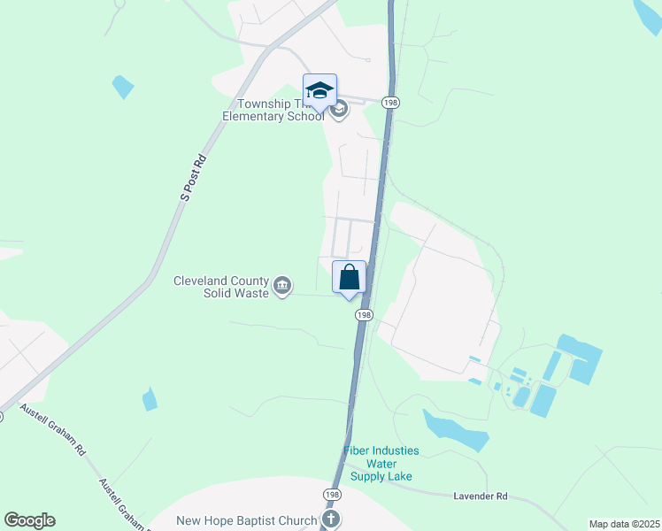 map of restaurants, bars, coffee shops, grocery stores, and more near 2512 Blacksburg Road in Grover