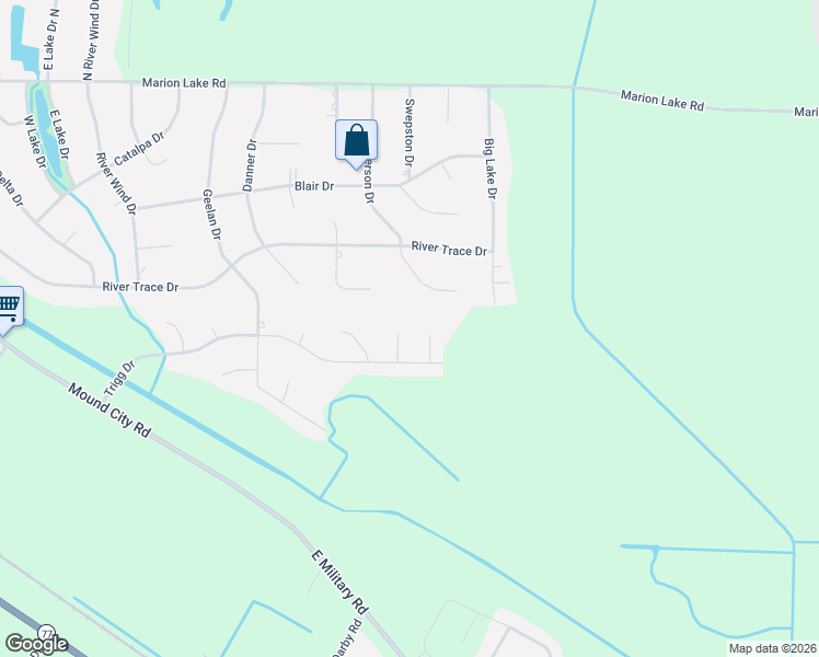 map of restaurants, bars, coffee shops, grocery stores, and more near 403 Old River Cove in Marion