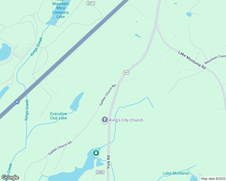 map of restaurants, bars, coffee shops, grocery stores, and more near 1110 York Road in Kings Mountain