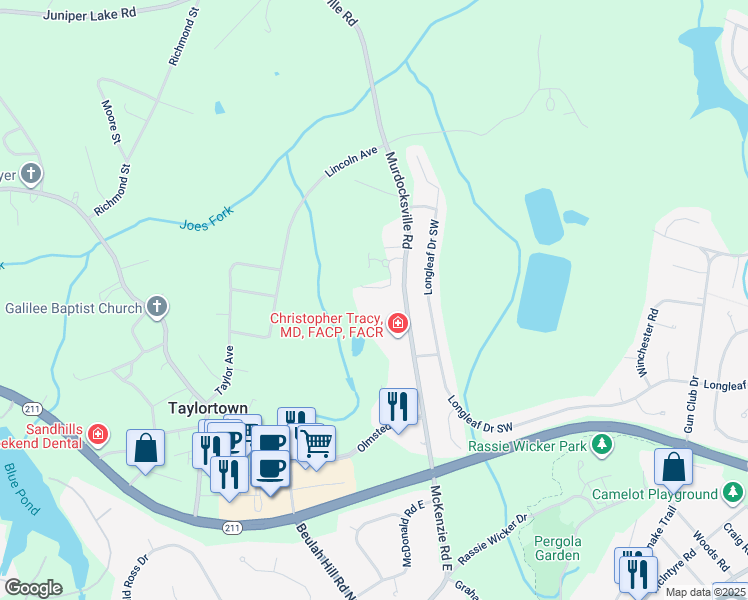 map of restaurants, bars, coffee shops, grocery stores, and more near 4140 Murdocksville Road in West End