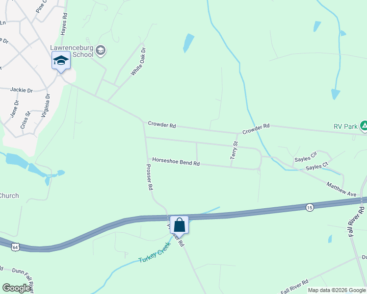 map of restaurants, bars, coffee shops, grocery stores, and more near 101 Horseshoe Bend Road in Leoma
