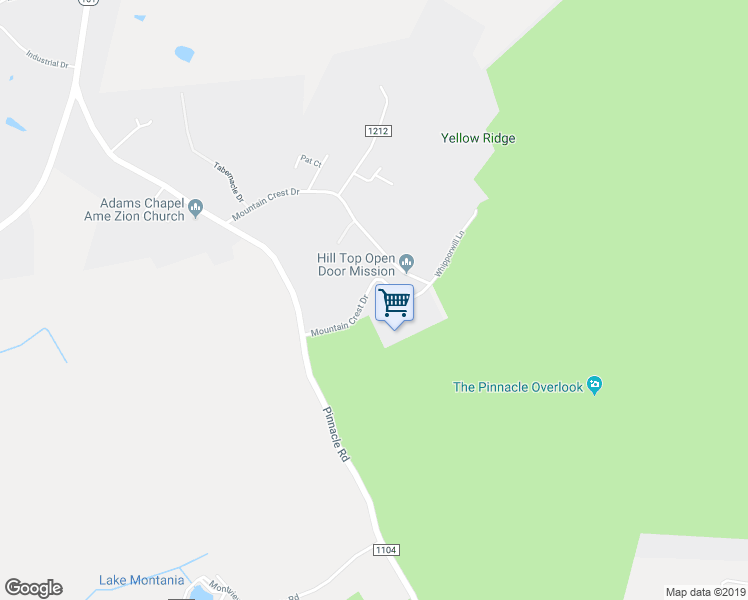 map of restaurants, bars, coffee shops, grocery stores, and more near 1067 Mountain Crest Drive in Kings Mountain