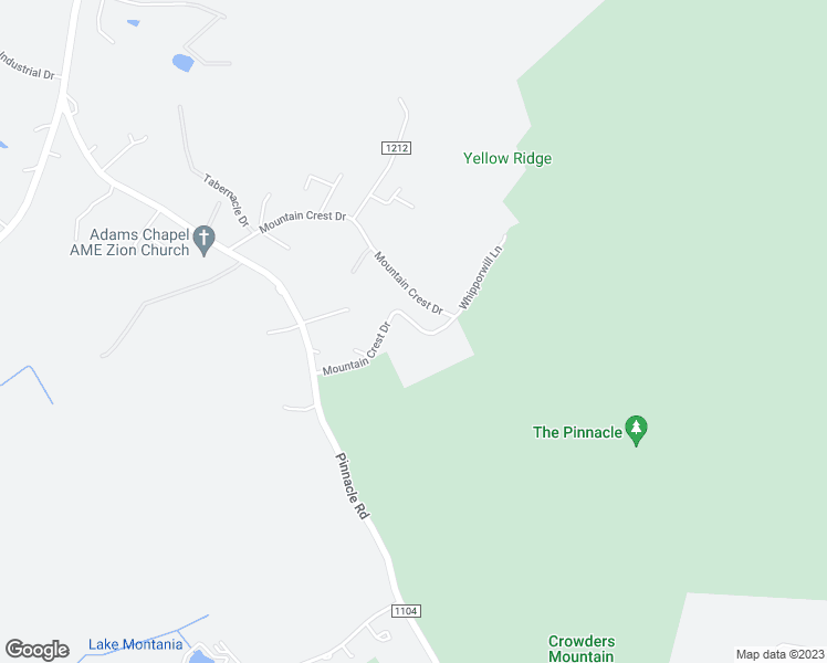 map of restaurants, bars, coffee shops, grocery stores, and more near 1027 Mountain Crest Drive in Kings Mountain